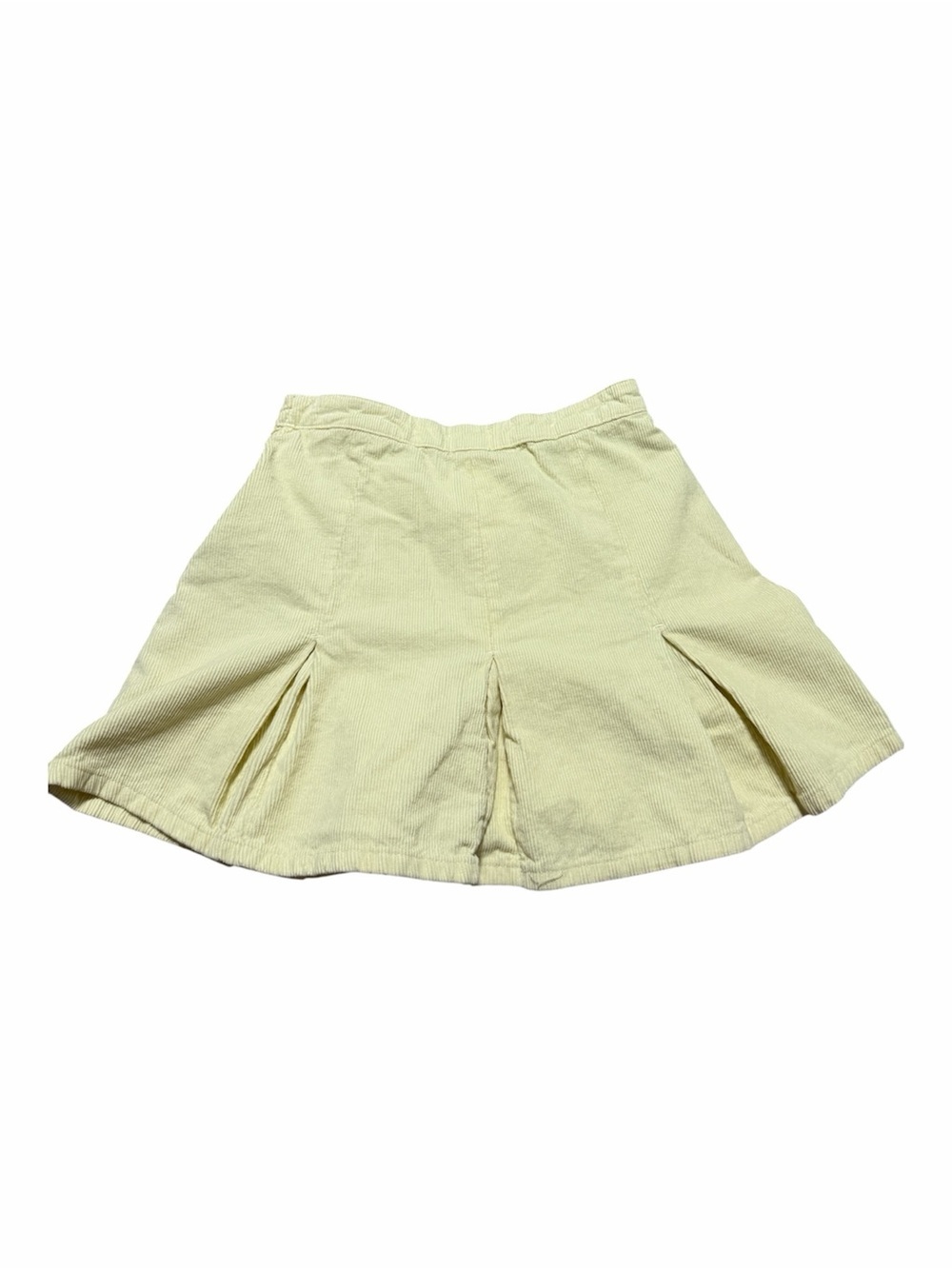 BDG Urban Outfitter Butter Yellow Corduroy Circle Skirt Size Small Skater Summer